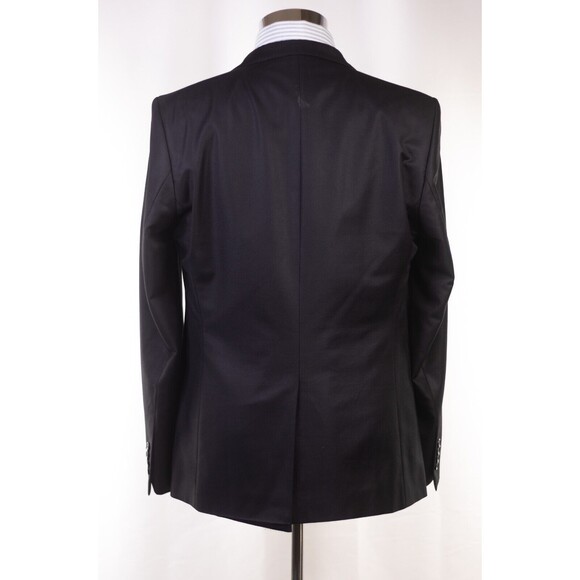 Zara Man Blue Tailored Fit Extra Fine Wool Single Breasted Blazer Jacket Size 42 - Picture 3 of 13